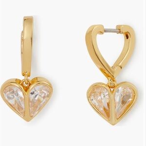 NWT Kate Spade “Rock Solid” heart drop earrings